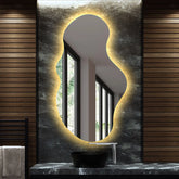 Miroir LED Asymétrique 2 | Sans Boutons Tactiles | Lumière Blanche Chaude - Reyze Série Ambient Modèle 1 - Vertical