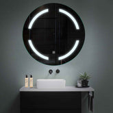 Miroir LED Rond | Bouton Tactile | Lumière blanche froide - Reyze Série Salono Modèle 2