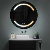 Miroir LED Rond | boutons tactiles | Fonction Anti-Buée | Température de couleur réglable - Reyze Série Salono Modèle 4