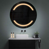 Miroir LED Rond | Sans Boutons Tactiles | Lumière Blanche Chaude - Reyze Série Salono Modèle 4
