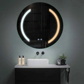 Miroir LED Rond | boutons tactiles | Fonction Anti-Buée | Température de couleur réglable - Reyze Série Salono Modèle 5