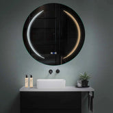 Miroir LED Rond | boutons tactiles | Fonction Anti-Buée | Température de couleur réglable - Reyze Série Salono Modèle 8