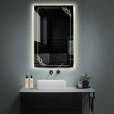 Miroir LED Vertical | Sans Boutons Tactiles | Lumière blanche neutre - Reyze Série Good Vibes Modèle 1