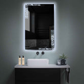 Miroir LED Vertical | Sans Boutons Tactiles | Lumière blanche froide - Reyze Série Good Vibes Modèle 4