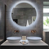 Miroir LED Rond | Sans Boutons Tactiles | Lumière blanche froide - Reyze Série Edge Modèle 8