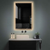 Miroir LED Vertical | Sans Boutons Tactiles | Lumière Blanche Chaude - Reyze Série Edge Modèle 1
