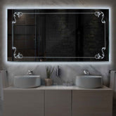 Miroir LED Horizontal | Sans Boutons Tactiles | Lumière blanche froide - Reyze Série Good Vibes Modèle 5