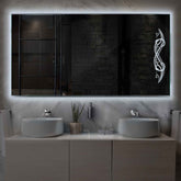 Miroir LED Horizontal | Sans Boutons Tactiles | Lumière blanche froide - Reyze Série Good Vibes Modèle 6