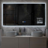 Miroir LED Horizontal | boutons tactiles | Fonction Anti-Buée | Lumière blanche froide - Reyze Série Motivated Modèle 5