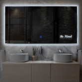 Miroir LED Horizontal | Bouton Tactile | Lumière blanche froide - Reyze Série Motivated Modèle 6