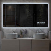 Miroir LED Horizontal | Sans Boutons Tactiles | Lumière blanche froide - Reyze Série Motivated Modèle 6