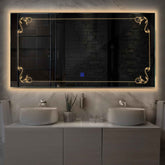 Miroir LED Horizontal | Bouton Tactile | Lumière Blanche Chaude - Reyze Série Good Vibes Modèle 5