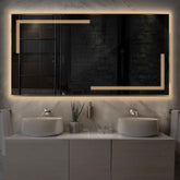 Miroir LED Horizontal | Sans Boutons Tactiles | Lumière Blanche Chaude - Reyze Série Minimal Modèle 2