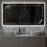 Miroir LED Horizontal | Sans Boutons Tactiles | Lumière blanche neutre - Reyze Série Good Vibes Modèle 1