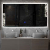 Miroir LED Horizontal | Bouton Tactile | Lumière blanche neutre - Reyze Série Good Vibes Modèle 4