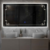 Miroir LED Horizontal | Bouton Tactile | Lumière blanche neutre - Reyze Série Good Vibes Modèle 5