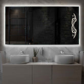 Miroir LED Horizontal | Sans Boutons Tactiles | Lumière blanche neutre - Reyze Série Good Vibes Modèle 6