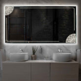 Miroir LED Horizontal | Sans Boutons Tactiles | Lumière blanche neutre - Reyze Série Good Vibes Modèle 7