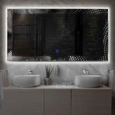 Miroir LED Horizontal | Bouton Tactile | Lumière blanche neutre - Reyze Série Simetria Modèle 8