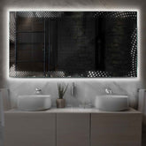 Miroir LED Horizontal | Sans Boutons Tactiles | Lumière blanche neutre - Reyze Série Simetria Modèle 8