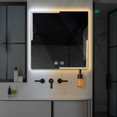 Miroir LED Carré | boutons tactiles | Fonction Anti-Buée | Température de couleur réglable - Reyze Série Edge Modèle 2