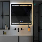 Miroir LED Carré | boutons tactiles | Fonction Anti-Buée | Température de couleur réglable - Reyze Série Minimal Modèle 3