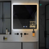 Miroir LED Carré | boutons tactiles | Fonction Anti-Buée | Température de couleur réglable - Reyze Série Motivated Modèle 5