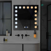 Miroir LED Carré | boutons tactiles | Fonction Anti-Buée | Température de couleur réglable - Reyze Série Salono Modèle 6
