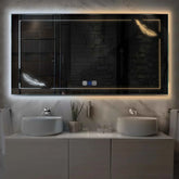 Miroir LED Horizontal | boutons tactiles | Fonction Anti-Buée | Température de couleur réglable - Reyze Série Good Vibes Modèle 2