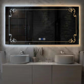 Miroir LED Horizontal | boutons tactiles | Fonction Anti-Buée | Température de couleur réglable - Reyze Série Good Vibes Modèle 5