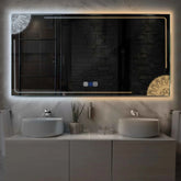 Miroir LED Horizontal | boutons tactiles | Fonction Anti-Buée | Température de couleur réglable - Reyze Série Good Vibes Modèle 7