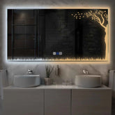 Miroir LED Horizontal | boutons tactiles | Fonction Anti-Buée | Température de couleur réglable - Reyze Série Good Vibes Modèle 8