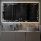 Miroir LED Horizontal | boutons tactiles | Fonction Anti-Buée | Température de couleur réglable - Reyze Série Simetria Modèle 8