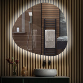 Miroir LED Asymétrique | Sans Boutons Tactiles | Lumière blanche froide - Reyze Série Ambient Modèle 1