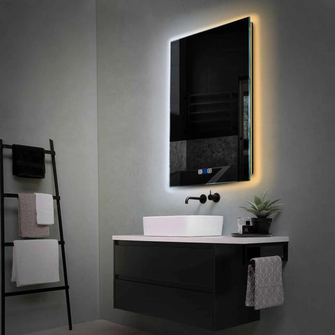 Miroir LED Vertical | boutons tactiles | Fonction Anti-Buée | Température de couleur réglable - Reyze Série Ambient Modèle 1