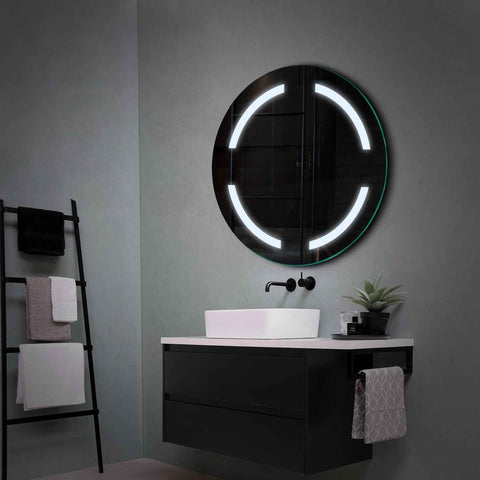 Miroir LED Rond | Sans Boutons Tactiles | Lumière blanche froide - Reyze Série Salono Modèle 2