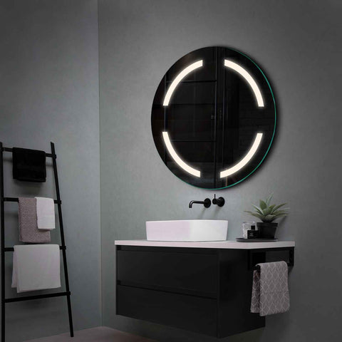 Miroir LED Rond | Sans Boutons Tactiles | Lumière blanche neutre - Reyze Série Salono Modèle 2