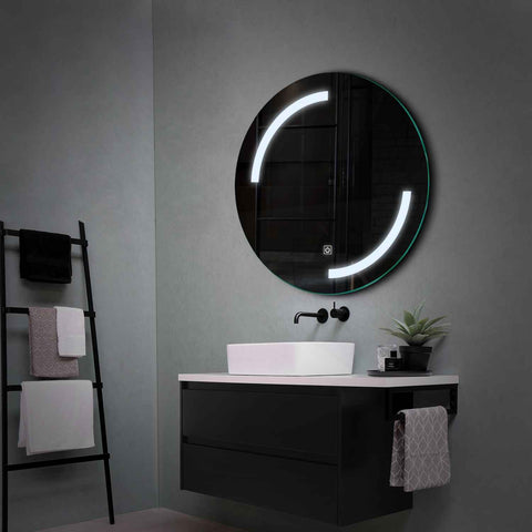 Miroir LED Rond | Bouton Tactile | Lumière blanche froide - Reyze Série Salono Modèle 3