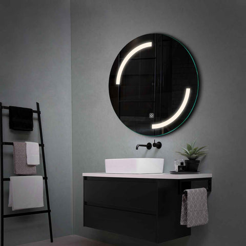 Miroir LED Rond | Bouton Tactile | Lumière blanche neutre - Reyze Série Salono Modèle 3