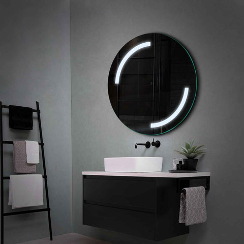 Miroir LED Rond | Sans Boutons Tactiles | Lumière blanche froide - Reyze Série Salono Modèle 3