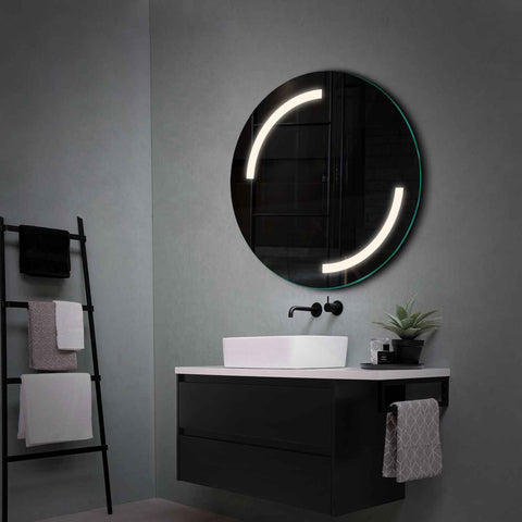 Miroir LED Rond | Sans Boutons Tactiles | Lumière blanche neutre - Reyze Série Salono Modèle 3
