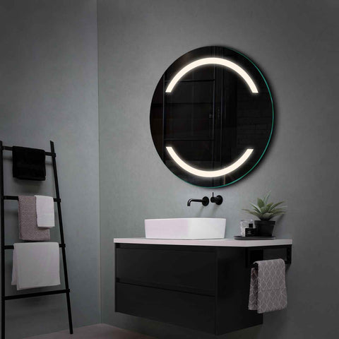Miroir LED Rond | Sans Boutons Tactiles | Lumière blanche neutre - Reyze Série Salono Modèle 4