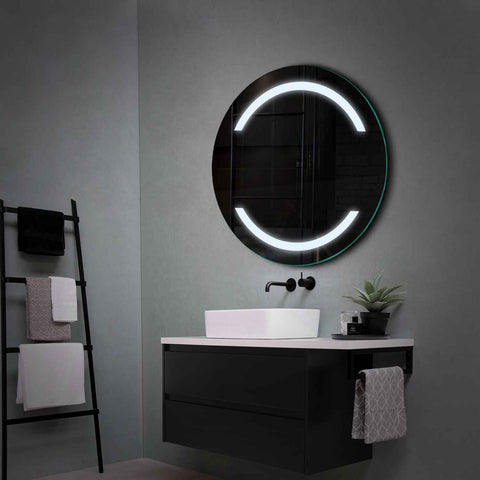 Miroir LED Rond | Sans Boutons Tactiles | Lumière blanche froide - Reyze Série Salono Modèle 4