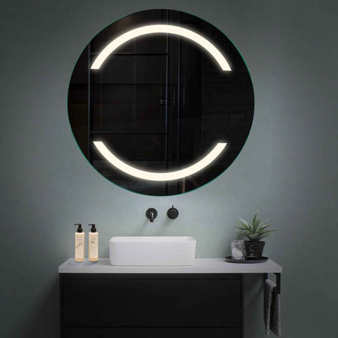 Miroir LED Rond | Sans Boutons Tactiles | Lumière blanche neutre - Reyze Série Salono Modèle 4