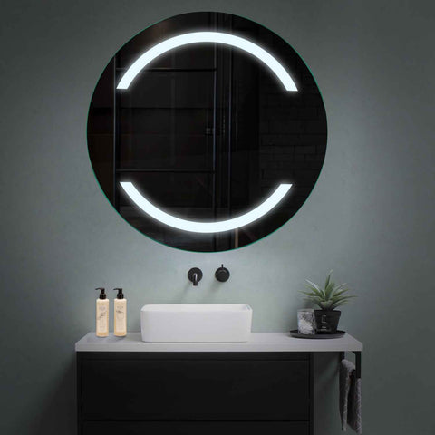Miroir LED Rond | Sans Boutons Tactiles | Lumière blanche froide - Reyze Série Salono Modèle 4