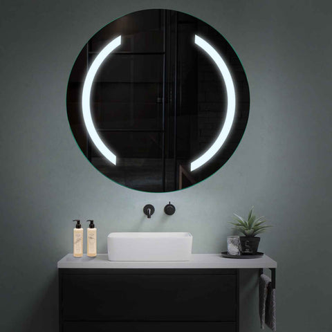 Miroir LED Rond | Sans Boutons Tactiles | Lumière blanche froide - Reyze Série Salono Modèle 5