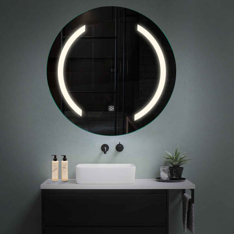 Miroir LED Rond | Bouton Tactile | Lumière blanche neutre - Reyze Série Salono Modèle 5