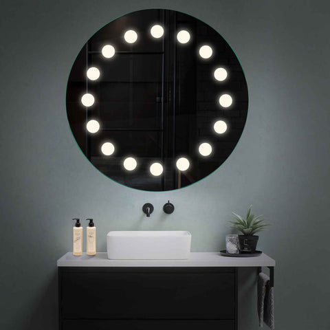 Miroir LED Rond | Sans Boutons Tactiles | Lumière blanche neutre - Reyze Série Salono Modèle 6