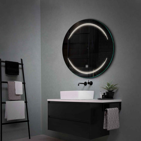 Miroir LED Rond | Bouton Tactile | Lumière blanche neutre - Reyze Série Salono Modèle 7