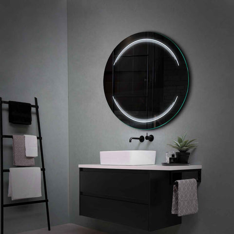 Miroir LED Rond | Sans Boutons Tactiles | Lumière blanche froide - Reyze Série Salono Modèle 7